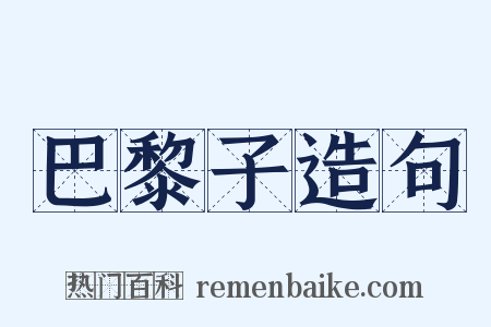巴黎子造句是什么意思的图片